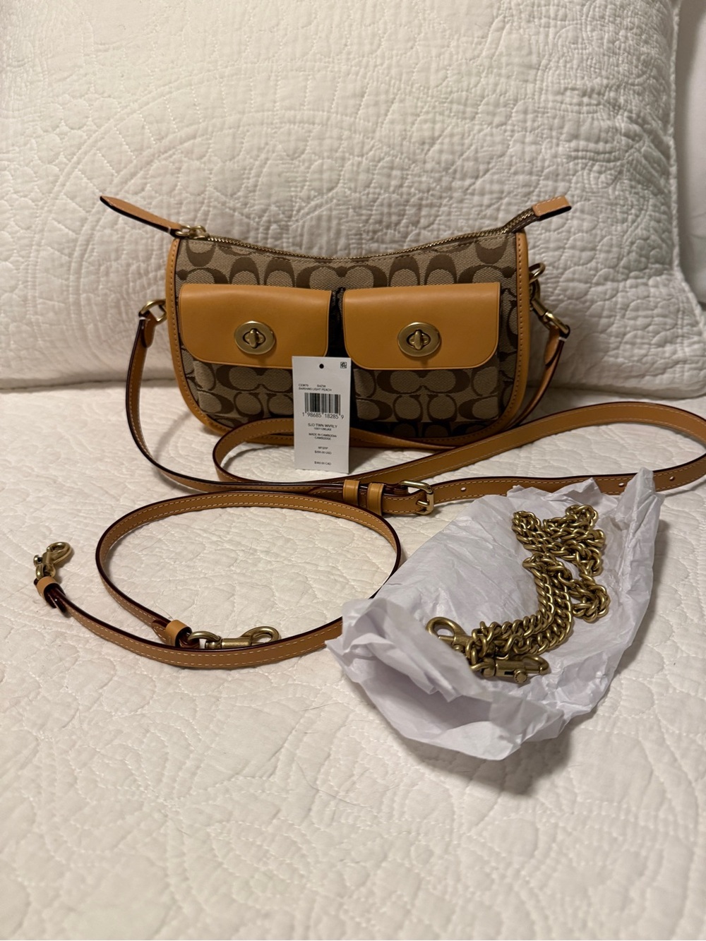 Coach Twin Turnlock Bag NWOT